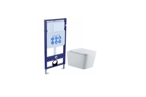 SET AQUATEK ЛИБРА N cm (рама AQUATEK Standard INS-0000012(без клавиши и крепежа)+унитаз ЛИБРА New AQ1148N-00 с тонким сиденьем soft-close
