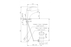Смеситель для раковины Rav Slezak Mississippi хром (MS027.5) - 2