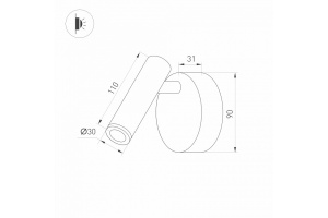 Светодиодный спот Arlight SP-Bed-NB-R90-3W Warm3000 034060 - 3