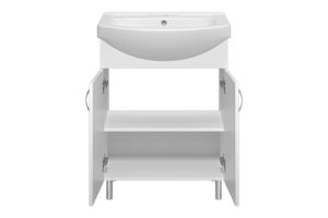 Тумба с раковиной Misty Изео 65 белая глянцевая - 2