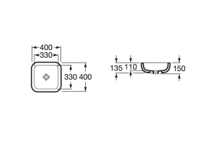 Мебельная раковина Акватон  40 см (7327654000) - 3