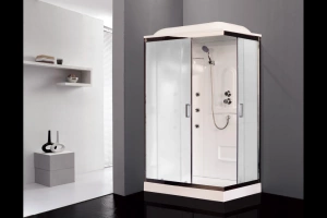 Душевая кабина Royal Bath 120х80 L профиль хром стекло матовое с гидромассажем - 2