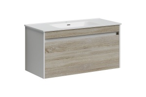 Тумба под раковину подвесная Sancos Smart 100 белая