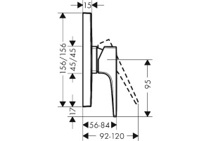 32565990 HG Metropol смеситель для душа (внешняя часть) - 2