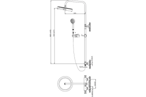 Душевая стойка BelBagno Uno черный - 2
