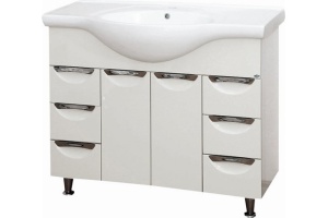 Тумба для комплекта Misty Жасмин 105 белая эмаль, 6 ящиков - 2