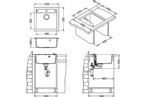 Мойка кухонная Alveus Formic Granital 20 steel - 3