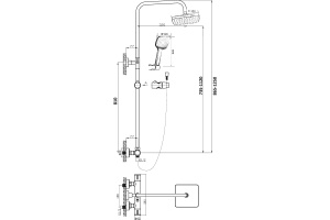 Душевая стойка Orange Thermo T02S4-912b - 2
