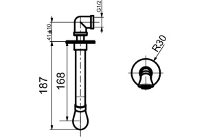 Излив Webert Opera AC0983980 для ванны, розовое золото - 2