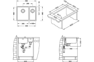 Мойка кухонная Alveus Kombino 120 - 3