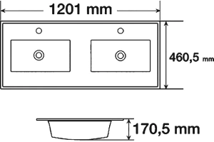 Раковина мебельная Sanvit 120 двойная белый - 3