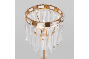 Настольная лампа декоративная Eurosvet Elegante 01136/1 золото/прозрачный хрусталь Strotskis - 2