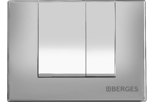 Кнопка смыва Berges Wasserhaus Novum S2 хром, матовый