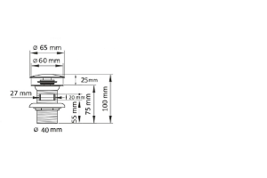 Донный клапан для раковины Ceramalux RD001 - 2