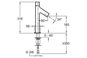 Смеситель Jacob Delafon Talan E10379RU-CP для раковины - 2