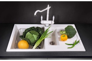 Мойка кухонная Omoikiri Sakaime 86-2-WH белая - 2