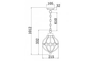 Уличный подвесной светильник Maytoni Via O024PL-01G - 2