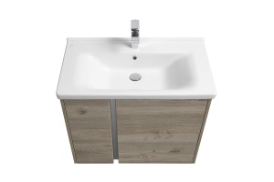 Тумба с раковиной Aquaton Стоун 80 светлое дерево - 2