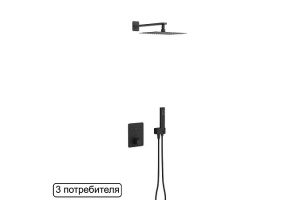 Душевой набор встраиваемый Excellent Krotos черный матовый