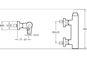 Смеситель Jacob Delafon Avid E97368-CP для душа - 2