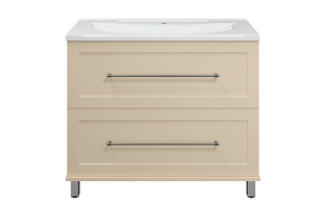 Тумба под раковину напольная Misty Марта 100 бежевая матовая