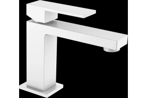 Смеситель для раковины Boheme Qubic белый матовый