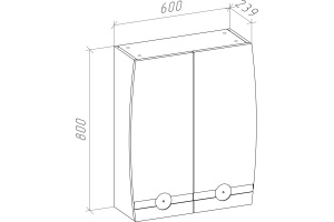 Шкаф Bellezza Абрис 60 - 2