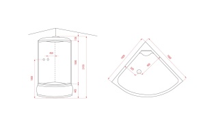Душевая кабина Arcus  100x100 см (AS-110) - 2