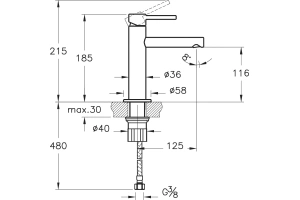 Смеситель для раковины VitrA Origin медный - 2