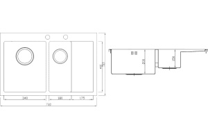Металлическая мойка Seaman SMB-7851D (SMB-7851DRS.B) - 2
