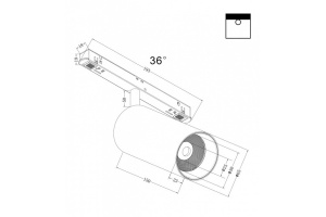 Светильник на штанге Maytoni Focus LED TR032-2-20W4K-M-B - 2