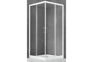 Душевой уголок Royal Bath HPD 80х95 профиль белый стекло прозрачное