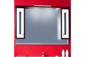 Зеркало-шкаф Бриклаер Бали 120 венге, белый глянец