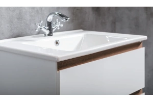 Тумба под раковину Armadi Art Capolda 65 белый ручка дерево - 2