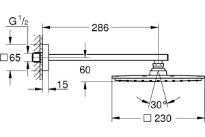 Верхний душ Grohe Rainshower Allure 230 26064000 - 3