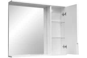 Зеркало-шкаф Stella Polar Алисия 80 белый - темное дерево - 2