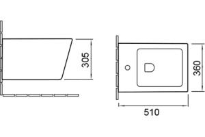Биде подвесное Vincea Q-Line VB1-12 белое - 2