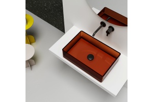 Раковина накладная ABBER Kristall 60 коричневый (AT2803Opal) - 3