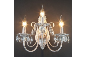 Бра Eurosvet Alda 3305/3  белый с золотом/прозрачный хрусталь Strotskis - 2