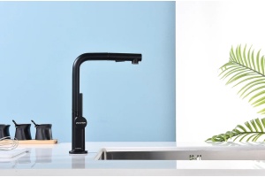 Смеситель для кухни Paulmark Neo темно серый - черный матовый - 2