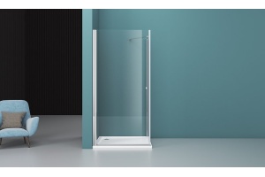 Душевой уголок BelBagno Etna 100х80 профиль хром стекло прозрачное - 3