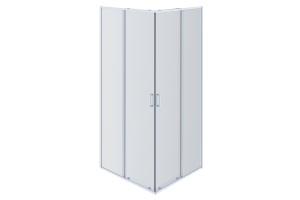 AQ ARI KV 09020CH Душевой уголок квадратный, двери раздвижные 900x900x2000 профиль хром, стекло прозрачное