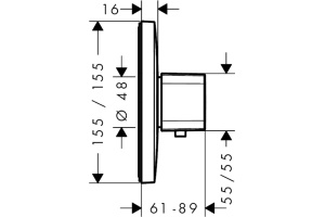 Термостат Hansgrohe Ecostat E Highflow 15706000 для душа - 2