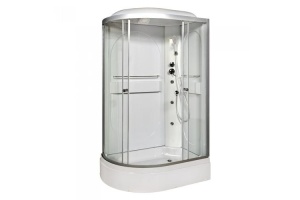 Душевая кабина Deto L 120х80 с электрикой и гидромассажем, хром (L520RGM+EL)