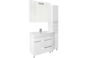 Шкаф-пенал Vod-Ok Мальта 30 R с бельевой корзиной, белый - 2