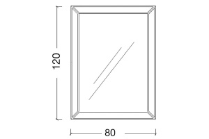 Зеркало Armadi Art Chelsea 80х120 с подсветкой золото - 3