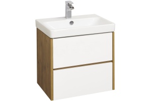 Тумба под раковину Aquaton Сканди 70 белый - светлое дерево - 2