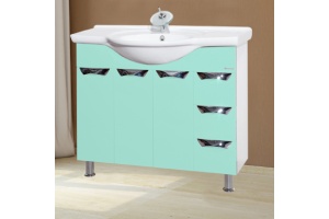 Тумба с раковиной Bellezza Белла Люкс 105 салатовая