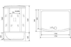 Душевой бокс Timo Standart T-1170 - 2