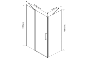 Душевая дверь Vincea Orta 120 хром стекло прозрачное - 3